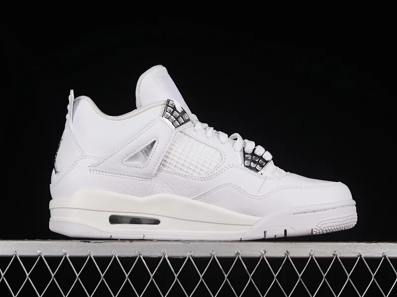 All Categories Air Jordan Jordan Series Basketball Shoes Air Jordan 4 Pure Original Version Air Jordan 4 Retro "PureMoney" AJ4 Joe 4 White Cat Full First Layer Authentic Standard 308497-100